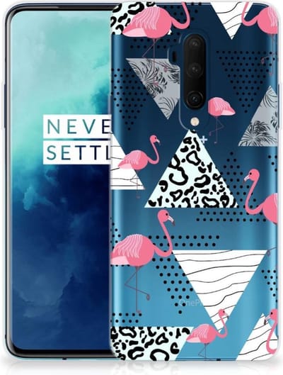 OnePlus 7T Pro TPU Hoesje Flamingo Triangle