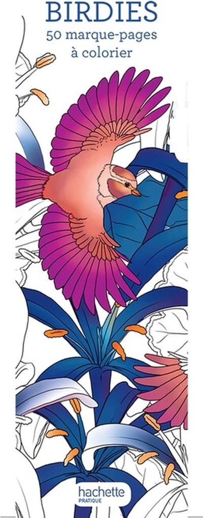 50 Boekenleggers Birdies om te kleuren / Marque -pages Birdies - Hachette Heroes - Kleuren voor volwassenen