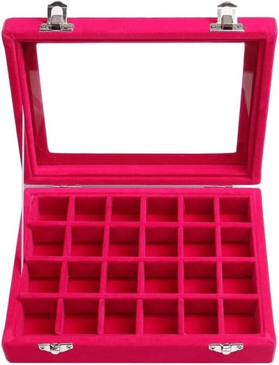 Sieradendoos met Knop - Juwelendoosje Opslag - Accessoires Organiseren - Grote Capaciteit - 1 kg - Beige