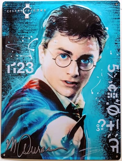 Harry Potter Celebrity Icons Collectie. Metalen wandbord in reliëf 30 x 40 cm.