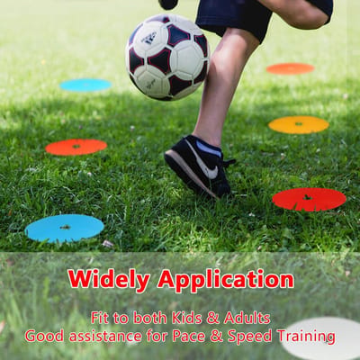 10 Stuks Spot Markers Hoge Elasticiteit PE 6.1in Diameter Slijtvast Platte Voetbalkegels Assorti black