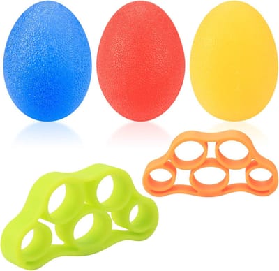 Solidchoice - Set van 5 Handtrainers en Stressballen voor Hand- en Polsoefeningen