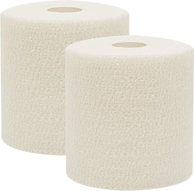 Elastische Hechting Bandage 10 cm x 20 m - 2 Rollen, Ideaal voor Sportblessures, Enkel- en Polssteun, Zwelling Verlichting