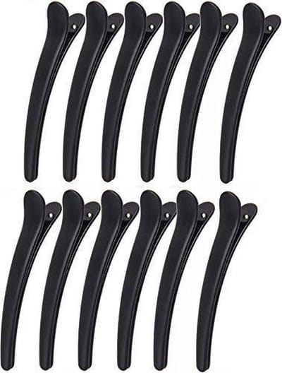 12 Professionele kappers haarklemmen| Stevige kappers haarklemmen| Zwarte Klemmen| 12 stuks -Stevige Zwarte Klemmen – Set van 12 Stuks