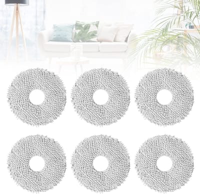 Wasbare Mop Pads voor Robotstofzuiger - 6 Stuks Geschikt voor L10s Ultra, S10plus en S10PRO - Vervangbare Wiper Doeken voor Efficiënte Schoonmaak en Onderhoud