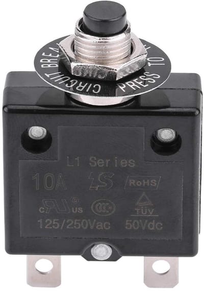 Dailygoody - Thermoschalter - Overlastbescherming - Handmatig instelbaar - Compact formaat - 10A - Ideaal voor DC en AC toepassingen - Geschikt voor d