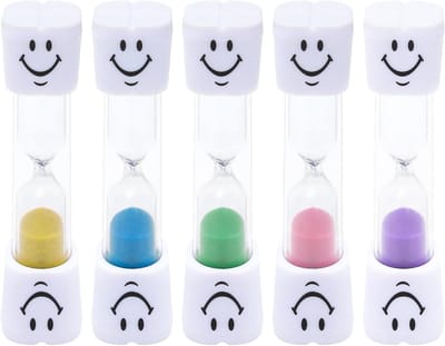 5 Stuks Zandloper Set voor Tandenpoetsen, Theetijd en Koken - Nauwkeurige Timer voor Badkamer, Keuken en Reizen, Herbruikbaar en Schokbestendig