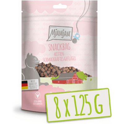 MjAMjAM - Snackzak - Kitten - Smakelijk gevogelte 125g*8