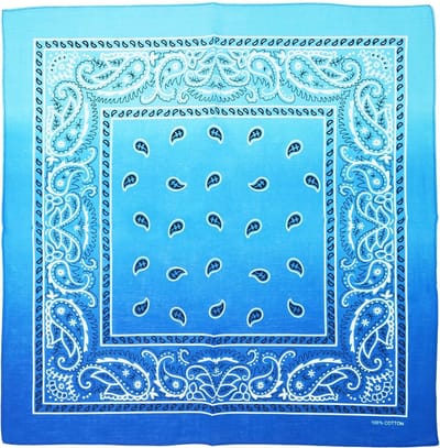 Fako Fashion - Paisley Bandana - Two Tone - 2-Kleurig - Lichtblauw-Blauw