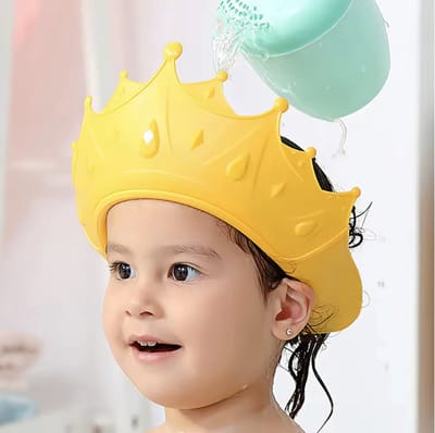 CHPN - Douchekapje - Kapje voor in de douche voorKinderen - Geel - Geen shampoo in de ogen - Hoofdkapje voor tijdens het douchen - Verstelbaar