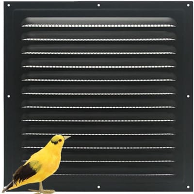 Vierkant Zwart Metalen Ventilatie Rooster 30x30 cm voor Binnen en Buiten