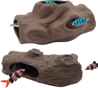 ByShane - Grot Deco Ornamenten voor Vistank Aquarium Landschap Decoratie - Set van 2 stuks