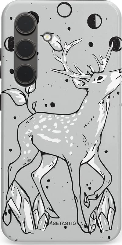 Casetastic Hoesje Geschikt voor Samsung S24 - Stijlvolle Beschermende Duo-layer Case - Kristalwoud
