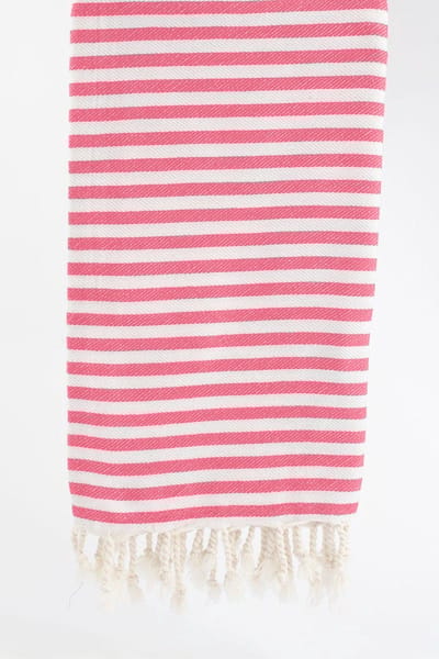Knidos – Turkse hamamdoek – 100x180 cm – katoen – licht & sneldrogend – roze