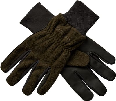 Deerhunter Fleece Handschoenen met Leer Outdoor handschoenen Leren handschoenen Scandinavische handschoenen Fleece handschoenen Winter handschoenen Maat L