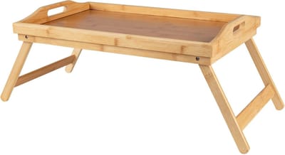 Livarno home Dienblad voor in bed - Uitgeklapt: ca. 64 x 24 x 30 cm (b x h x d) - Van Bamboe - Met Klapvoeten en grepen