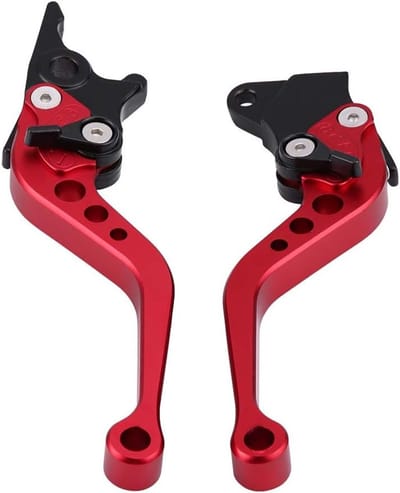 CNC Rem- en Koppelinghevels voor Motoren, 22mm 7/8" Aluminium, Universele Rem- en Koppelinghandgrepen in Rood