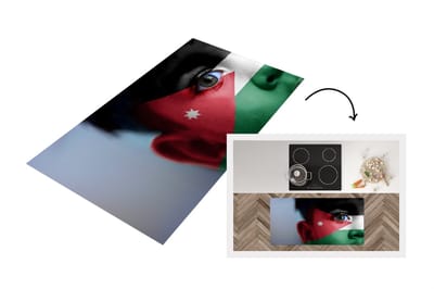 Keukenloper - Loper keuken - Vlag van Jordanië - 120x60 cm - Keukenloper vinyl