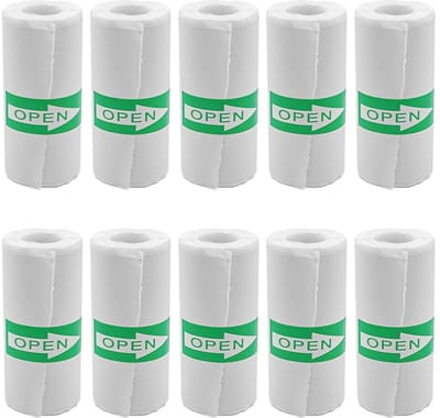 Dailygoods- Thermisch Stickerpapier 10 Rollen - Zelfklevend - 57 x 25 mm - Voor Mini Thermische Printer - Duurzaam Papier - Geschikt voor Afdrukwerk - Labelpapier
