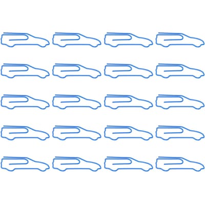 20 Stuks Paperclips Blauwe Auto Paperclip Mini Leuke Bladwijzers voor Kantoor School Document Organiseren blue