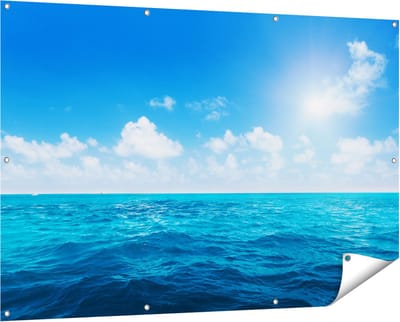 Gards Tuinposter Water Midden op Zee met Zonneschijn - 150x100 cm - Tuindoek - Tuindecoratie - Wanddecoratie buiten - Tuinschilderij
