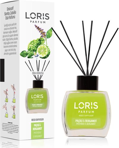 LORIS - Parfum - Geurstokjes - Huisgeur - Huisparfum - Patchouli & Bergamot - 120ml