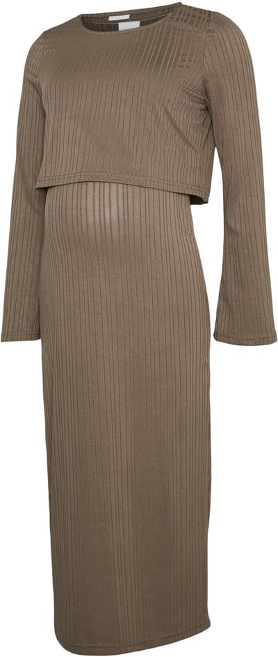 MAMALICIOUS - MLLUCY JUNE LS 2IN1 JRS MIDI DRESS 2F - Dames - Mini jurken