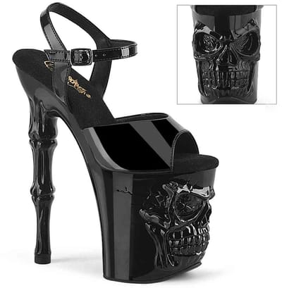 Pleaser - RAPTURE809 Sandaal met enkelband, Paaldans schoenen - US 5 - 35 Shoes - Zwart
