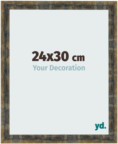 Your Decoration - Fotolijst 24x30 cm - MDF - Blauw Goud Gemeleerd - Pisa