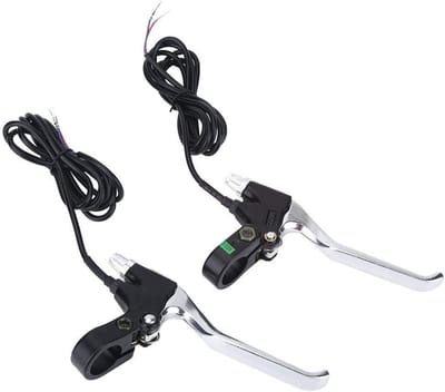Fietsrem Hendels - Remonderdelen Set - Veilig Fietsen - Lichtgewicht Aluminium - 22.5mm Stuur - Zwart Zilver