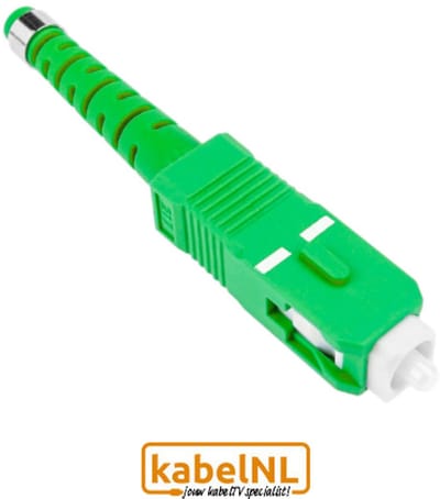 glasvezel aansluitkabel 20 meter gearmeerd, type LC/APC-SC/APC