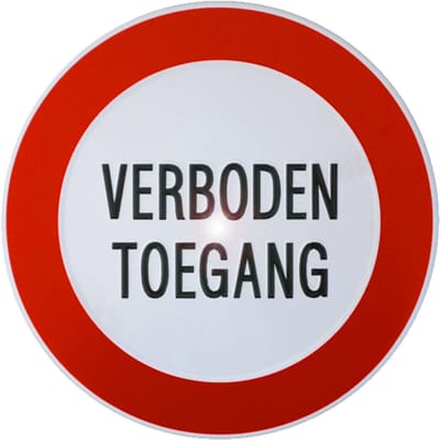 Aluminium geperst bord | "Verboden toegang" | Ø 30 cm | Verbodsbord – Waarschuwingsbord – Verkeersbord – Veiligheidsbord – Eigen terrein bord – Signalisatiebord | Verboden toegang | Duurzaam en stevig materiaal