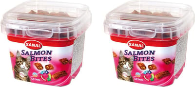 Sanal salmon bites zalmsnoepjes per 2 cups van 75 gram