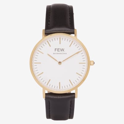 Bellezza Grande Gold Black Leather
