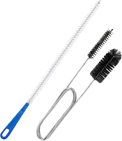 Afvoerborstel Set - Reinigingsborstel Riool - Verstoppingen Verwijderen - Flexibele Dubbele Kop - 155 cm Veer - Meerkleurig