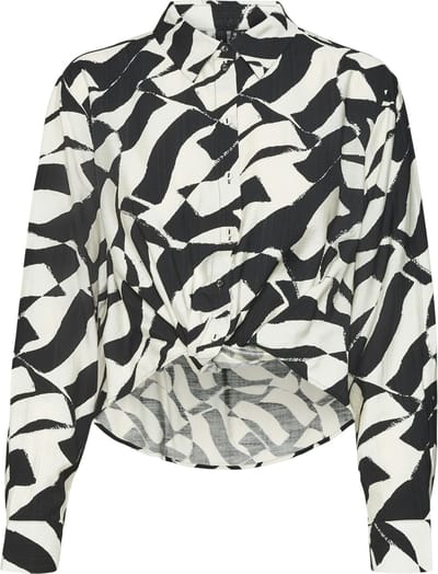 VERO MODA - VMJOSS ARIA KNOT LS SHIRT WVN GA - Dames - Blouses