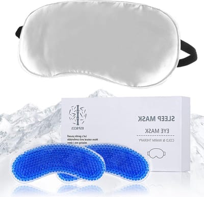 Verkoelend oogmasker - 2 herbruikbare oogkoelpads - warme koudetherapie - gezwollen vermoeide ogen - zijde - kringen rond de ogen - migraine - ontspanning - dutje