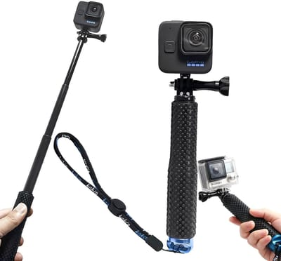 Waterdichte Zelfontspanner voor Actiefoto's, Uitschuifbare Handgreep voor Duiken en Avontuur, Geschikt voor GoPro 3+/4/3/2/5, 19 inch