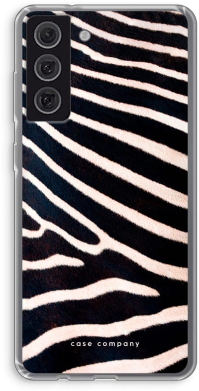 Hoesje geschikt voor Samsung Galaxy S21 FE hoesje - Zebra - Soft Cover Telefoonhoesje - Bescherming aan alle Kanten en Schermrand