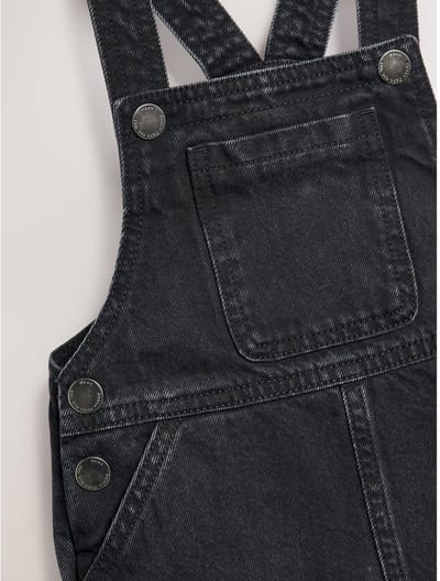 Next - Meisjes - Denim overgooier jurkje - Zwart