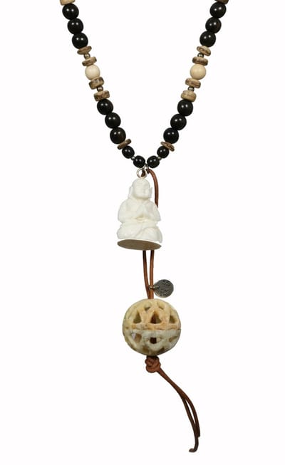 Heaven Eleven - bruine met handgesneden buddha