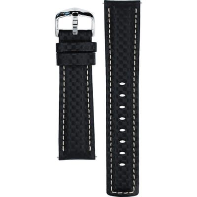 Hirsch 02592050-2-22 Carbon Horlogeband