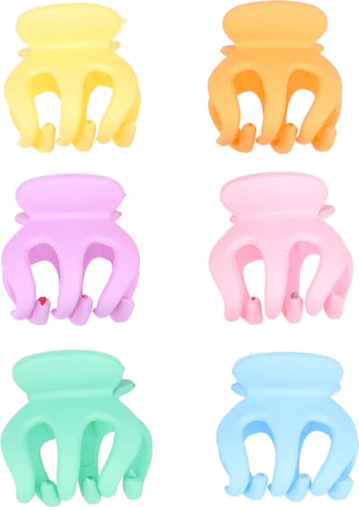 Haarsoires Haarspeld Haarklemmen 2cm – Klein Spinvorm – Pastel Kleuren – Set van 6 - Haarclip Klem - Hair Claw - voor Opsteken Haar - Hair Clip - Decoratieve Haaraccessoire