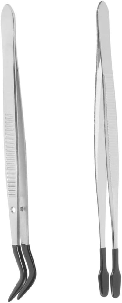 Pincet Roestvrij Staal - Precisie Tang - Knutselen Sieraden - Ergonomisch Ontwerp - 15.6 cm - Zilverkleurig