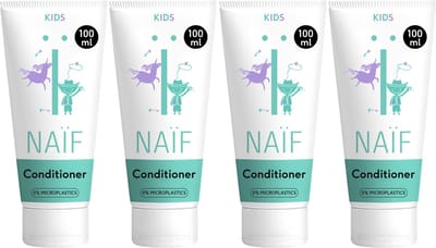 Naïf - Verzachtende Conditioner Voordeelset - voor Kinderen - met natuurlijke ingrediënten - 4x100ml