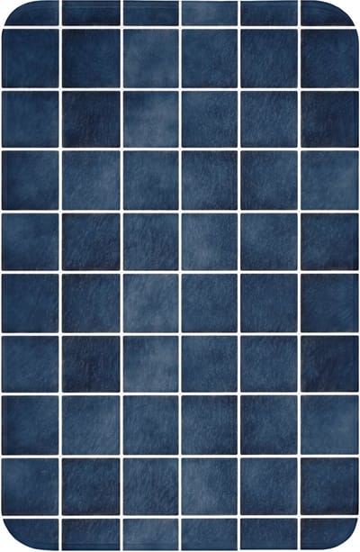 WC mat 40x60 cm - Antislip - Tegel - Modern - Blauw - Toiletmat - Vloermat - Douchemat - Toilet tapijt - Toiletmatten