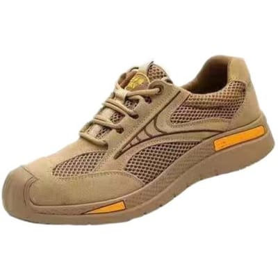 Chaussures d'assurance travail Été Respirantes Chaussures de soudure électrique Anti-écrasement et Anti-perforation Chaussures de sécurité pour chantier de construction 37 jaune