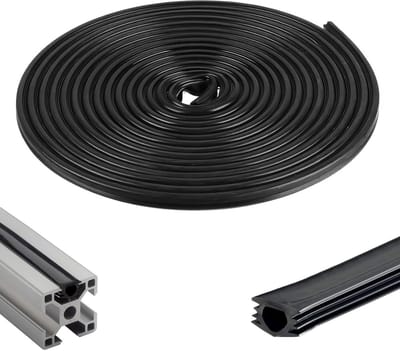 Aluminium profielafdichting 10 m, 40 x 40 cm, groef, 8 accessoires voor aluminium profielen, zachte pvc-beschermstrip voor aluminium profielen en 3D-printers