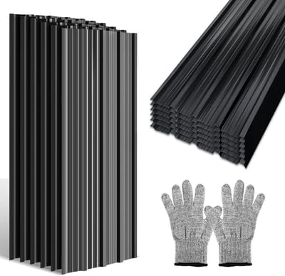 Trapeziumplaat Set - Dakplaat Profielplaat - Tuinhuis Schuur Dak - Inclusief Snijhandschoenen - 129x46 cm 14 m² - Antraciet