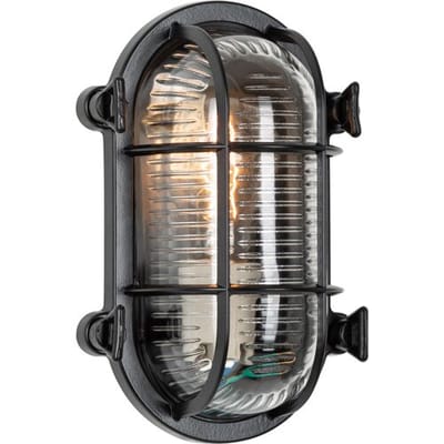 KS Verlichting - Scheepslamp Nautic III Black - geschikt als wandlamp en plafondlamp - stoere maritieme buitenlamp